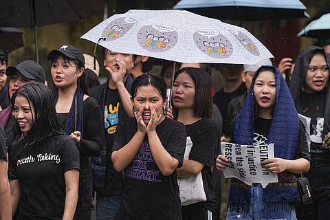 Kuki Students' Organization protest in Delhi